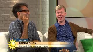 Julstandup med Batra och Glans  Nyhetsmorgon TV4 [upl. by Milstone]