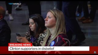 Clinton supporters in disbelief [upl. by Enoj]