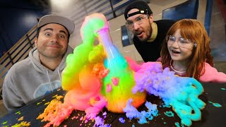 ADLEY SCiENCE with Mark Rober Adleys visit to CrunchLabs amp rainbow colors of elephant toothpaste [upl. by Vena]