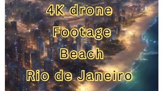 4K drone footage Ipanema Beach  Night [upl. by Christie]