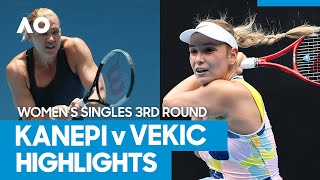 Kaia Kanepi vs Donna Vekic Match Highlights 3R  Australian Open 2021 [upl. by Eeneg]