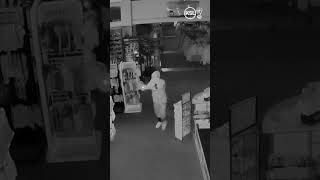 Security camera shows a man breaking into a Utah bike shop [upl. by Mycah68]