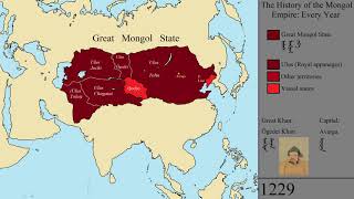 The History of the Mongol Empire Every Year [upl. by Etnoval229]