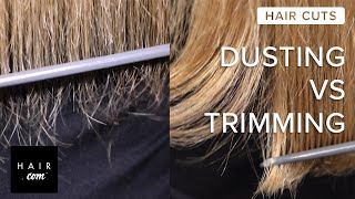 How To Get Rid Of Split Ends — Dusting Vs Trimming  Haircom [upl. by Ariuqahs]