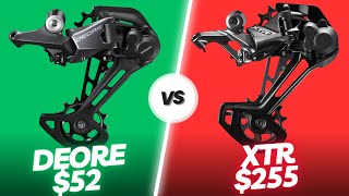 Deore to XTR for less than 25  Shimano 12Speed MTB Derailleurs Compared [upl. by Annerahs]