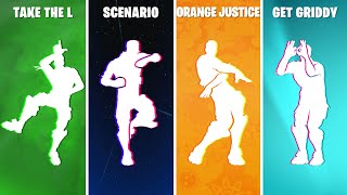 TOP 50 MOST POPULAR DANCES amp EMOTES IN FORTNITE [upl. by Osana]