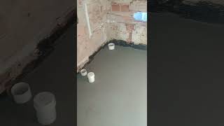 Concreto no piso de banheiro sarrafeado e desempenado pronto para revestimento diy 👍 [upl. by Stern]