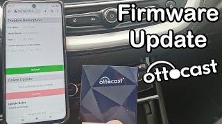 OTTOCAST wireless CarPlay adapter Firmware update [upl. by Onibas927]