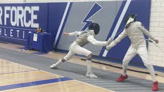 BOESKIN Nolan vs JACOB Ezra  Air Force ROCRJCC Div II Mens Foil [upl. by Thompson]