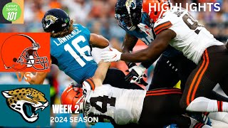 Cleveland Browns vs Jacksonville Jaguars Highlights NFL Game 2024 Week 2 [upl. by Eidob]