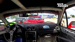 2023 CFR SCCA Members Memorial Spec Miata SARRC Feature Race With Last Lap Insanity [upl. by Rowan369]