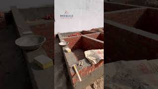 Level of foundation Brick masonry at 1st step so the level made easy from start [upl. by Reld284]