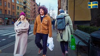 Sweden Stockholm 4K  Cold November Walk [upl. by Jumbala]