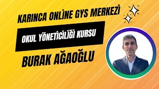 OKUL YÖNETİCİLİĞİ KURSU DERS 1 [upl. by Enrak]