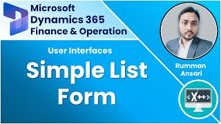 Simple List Form in D365 FampO Tutorial [upl. by Nomla523]