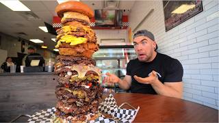 The CRAZIEST BURGER CHALLENGE I HAVE ATTEMPTED THIS YEAR  Joel Hansen [upl. by Ydnas]