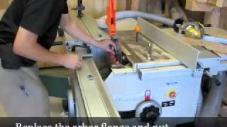 Changing the Main Blade of a Sliding Table Saw [upl. by Eterg]