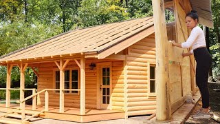 100 DAYS Building Wood CABIN  Building My Dream House [upl. by Menides]