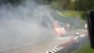 Nürburgring Nordschleife Nissan GTR VSpec on fire [upl. by Redvers846]