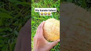 His karate talent 😂 comedy [upl. by Enyt]