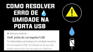 Como resolver erro de Umidade na porta USB SAMSUNG A8 A10 A20 e outros Resolvido [upl. by Nimsay407]