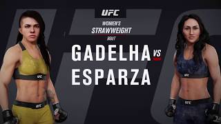 EA UFC 3  Cláudia Gadelha vs Carla Esparza UFC 225 Prediction [upl. by Imojean]