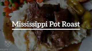 Mississippi Pot Roast Crock Pot Recipe [upl. by Adnovahs]