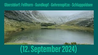 Erster Schnee in den Oberstdorfer Bergen zwischen Fellhorn und Kanzelwand 12 September 2024 ￼ [upl. by Qooraf]