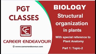 PGT Online Course  Biology  Structural organization in plants pgt pgtbiology [upl. by Dygal512]