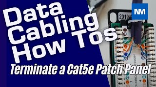 How to Terminate a Cat5e Patch Panel Cat5e Punch down [upl. by Abbie530]