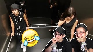 GUYS REACT TO BTS ELEVATOR PRANK [upl. by Anpas819]