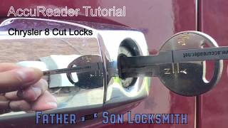 AccuReader Tutorial For Chrysler 8 Cut Locks [upl. by Lahsiv]