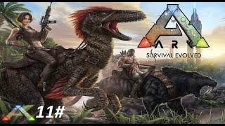 Ark Survival Evolved PL 11Single Player Brontozaur oswojony i baza ogrodzona [upl. by Etnovahs]