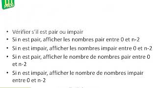 Algorithme de base structure itérative Exemple nombres Pair et Impair [upl. by Scoles594]