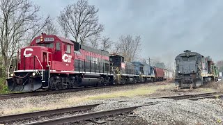 GE Locomotive Comes Back To Life Needed With 2 More Locomotives On LONG Train Short Line Railroad [upl. by Jade]