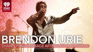 Brendon Urie Shares Emotional Message After Panic At The Discos Last Show  Fast Facts [upl. by Lorne]