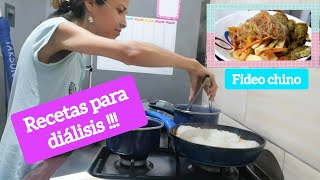 Mi 1er RECETA para pacientes en DIÁLISIS peritoneal Cocinamos fideos chinos con verduras [upl. by Enoek]