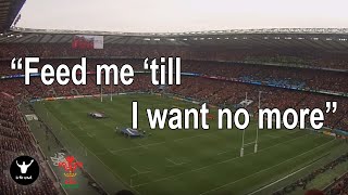 Loud Wales fans sing National Anthem Bread of heaven amp Land of my Fathers at rugby World Cup [upl. by Valorie]