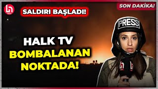 SON DAKİKA İsrail Beyrutu bombalıyor Halk TV ekibi saldırı noktasında [upl. by Kelwin438]