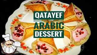 QATAYEF WITH CREAM l ARABIC DESSERT l EASY RECIPE l HOW TO MAKE 🍽 [upl. by Arahsit429]