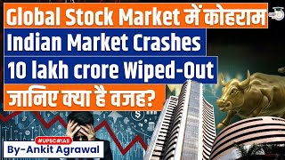 Bloodbath on Dalal Street amid recession fears in US  Know all about it  Stock Market [upl. by Ecnarretal]