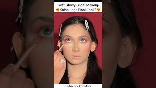 Soft Glowy Bridal Makeup Tutorial shorts bride eyemakeup makeover glam makeup bridal glam [upl. by Afrika121]