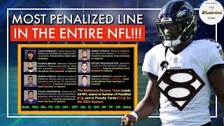 The Ravens have the most PENALIZED Oline in the NFL and they dont protect the QB [upl. by Yartnoed]