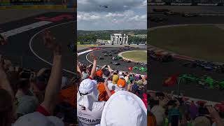 Hungarian Grand Prix Start 🇭🇺 view from Gold 4 tribun f1 hungaroring hungary formula1 start [upl. by Charline]