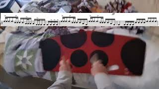 Tusk Arr Matt Conaway  Quad Tenor drum break with sheets [upl. by Arihs]