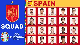 SPAIN Possible Squad For UEFA EURO 2024  Spain Squad  FootWorld [upl. by Stilwell289]