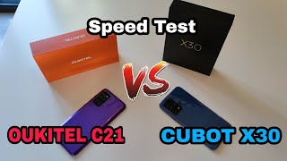 Oukitel C21 VS Cubot X30  Speed Test [upl. by Gabrielli]