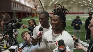 KoolAid McKinstry and Terrion Arnold interview each other at Alabama Pro Day [upl. by Ailaham]