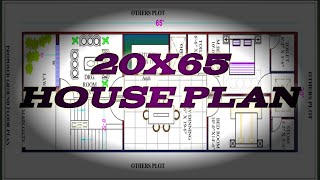 20x65 house design 20x60 floor plan [upl. by Dorion]