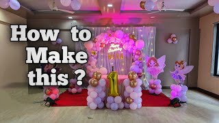 DIY BALLOON GARLAND  Easy Balloon decoration tutorial  Birthday Party decor balloondecoration [upl. by Renate]